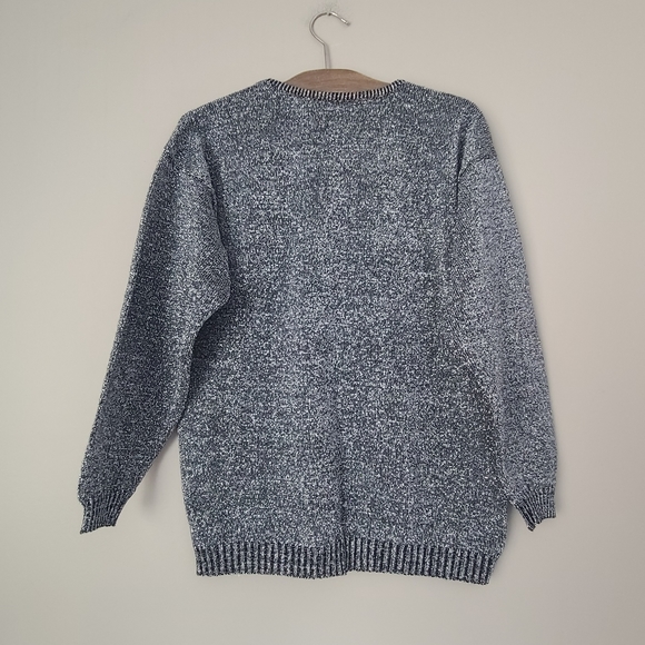 VINTAGE | GRACE | Silver Tinsel Coloured Long Sleeve Sweater - Picture 7 of 7